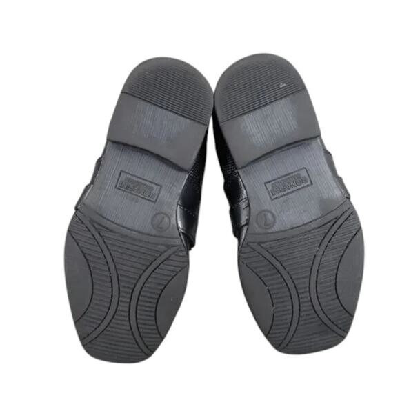 Bonafini Shoes Kids 7 Dress Loafers Slip On Leather Black Classic Toddler Boys - Picture 4 of 14